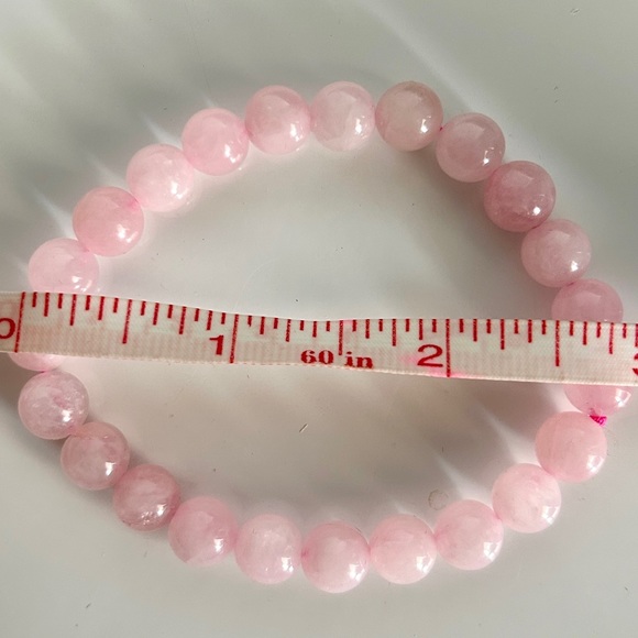 Rose Quartz Bracelet, Crystal Bracelet - Picture 3 of 4